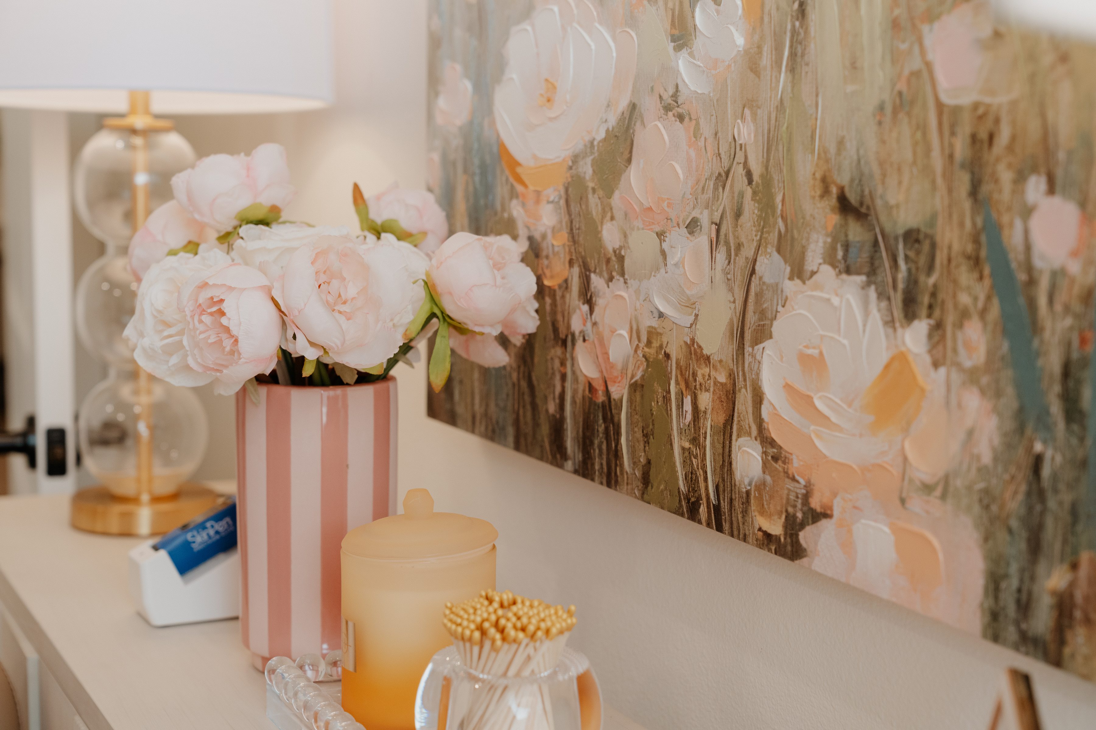 A floral still-life detail inside the OmriMed clinic